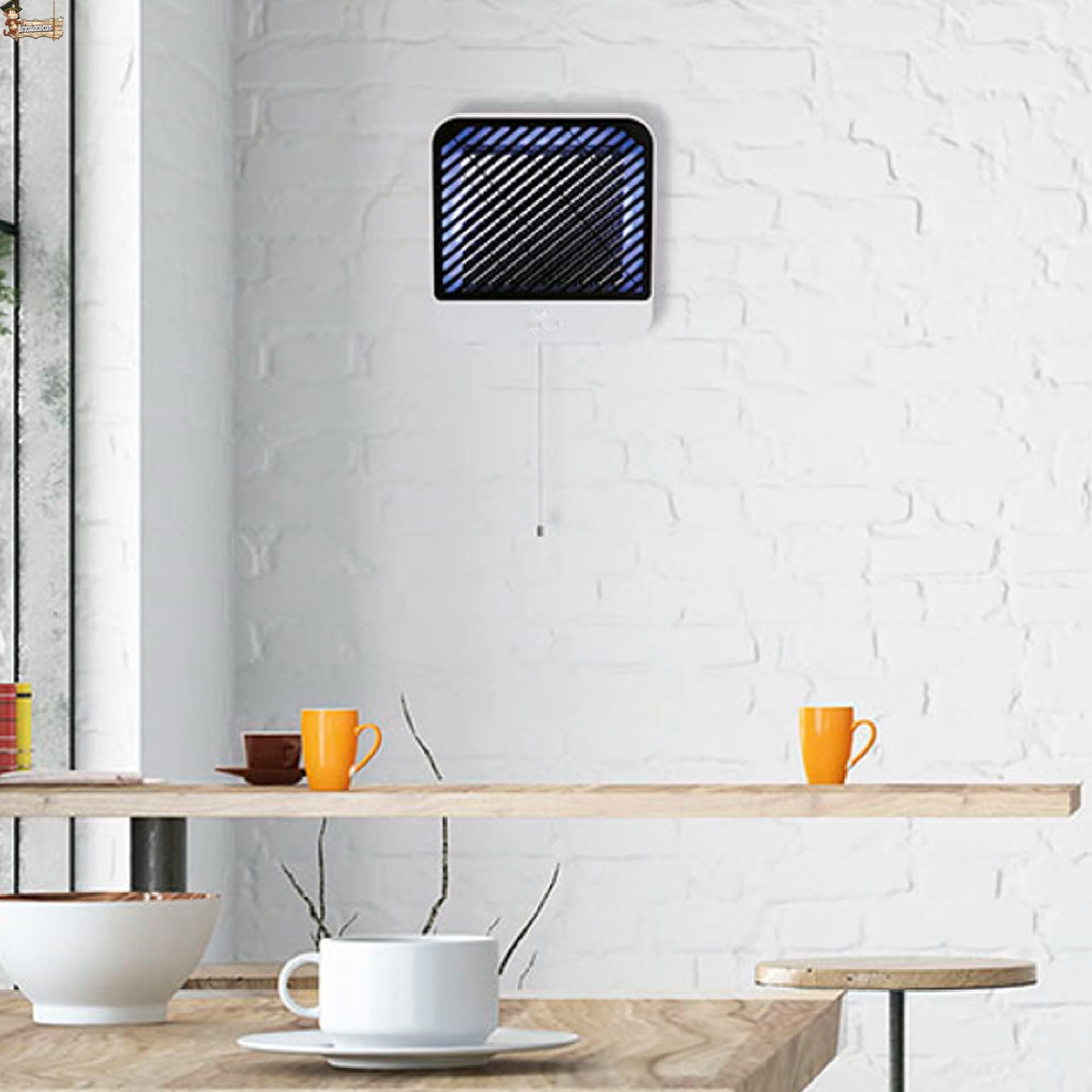 BricoLoco.com Uccide zanzare elettriche, lampada ultravioletta cattura zanzare professionale 30 cm Uso interno commerciale, locale o casa serbatoio insetti estraibile, appendere, scrivania, parete (2)