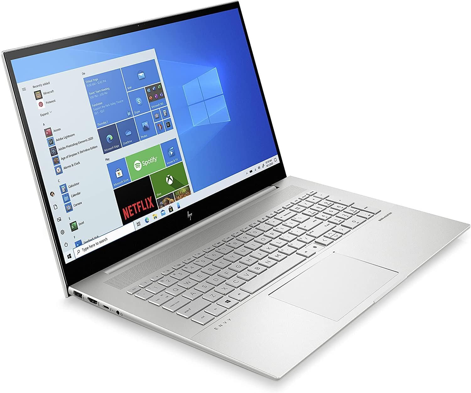 HP - PC Envy 17-ch1000sl Notebook, Intel Core i5 1155G7, RAM 8 GB, SSD 512GB, Intel Iris Xe, Schermo 17.3” FHD 60Hz, IPS, Antiriflesso, WiFi, Audio BO, Lettore SD e Impronte, Windows 11, Argento HP - PC Envy 17-ch1000sl Notebook, Intel Core i5 1155G7, RAM 8 GB, SSD 512GB, Intel Iris Xe, Schermo 17.3” FHD 60Hz, IPS, Antiriflesso, WiFi, Audio BO, Lettore SD e Impronte, Windows 11, Argento