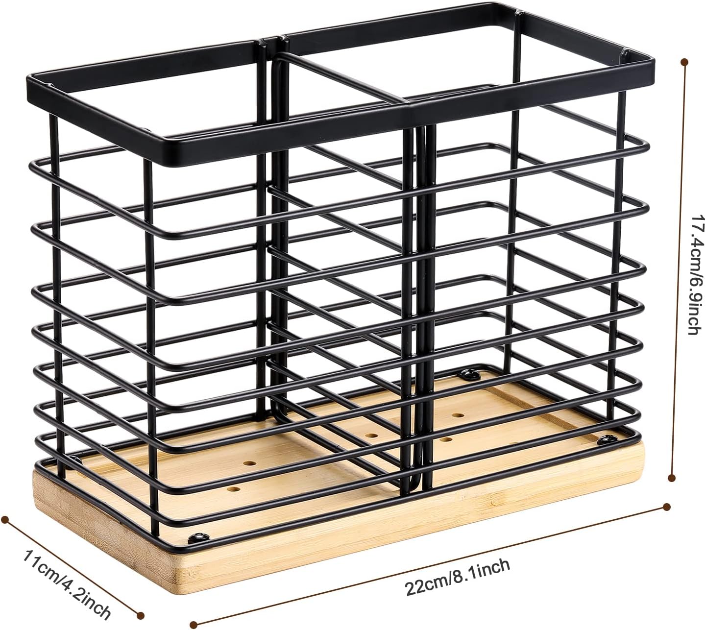 WDTツール調理器具ホルダー キッチンカウンター用 8.1インチ x 4.2インチ x 6.9インチ 大型調理器具ホルダー 農家料理