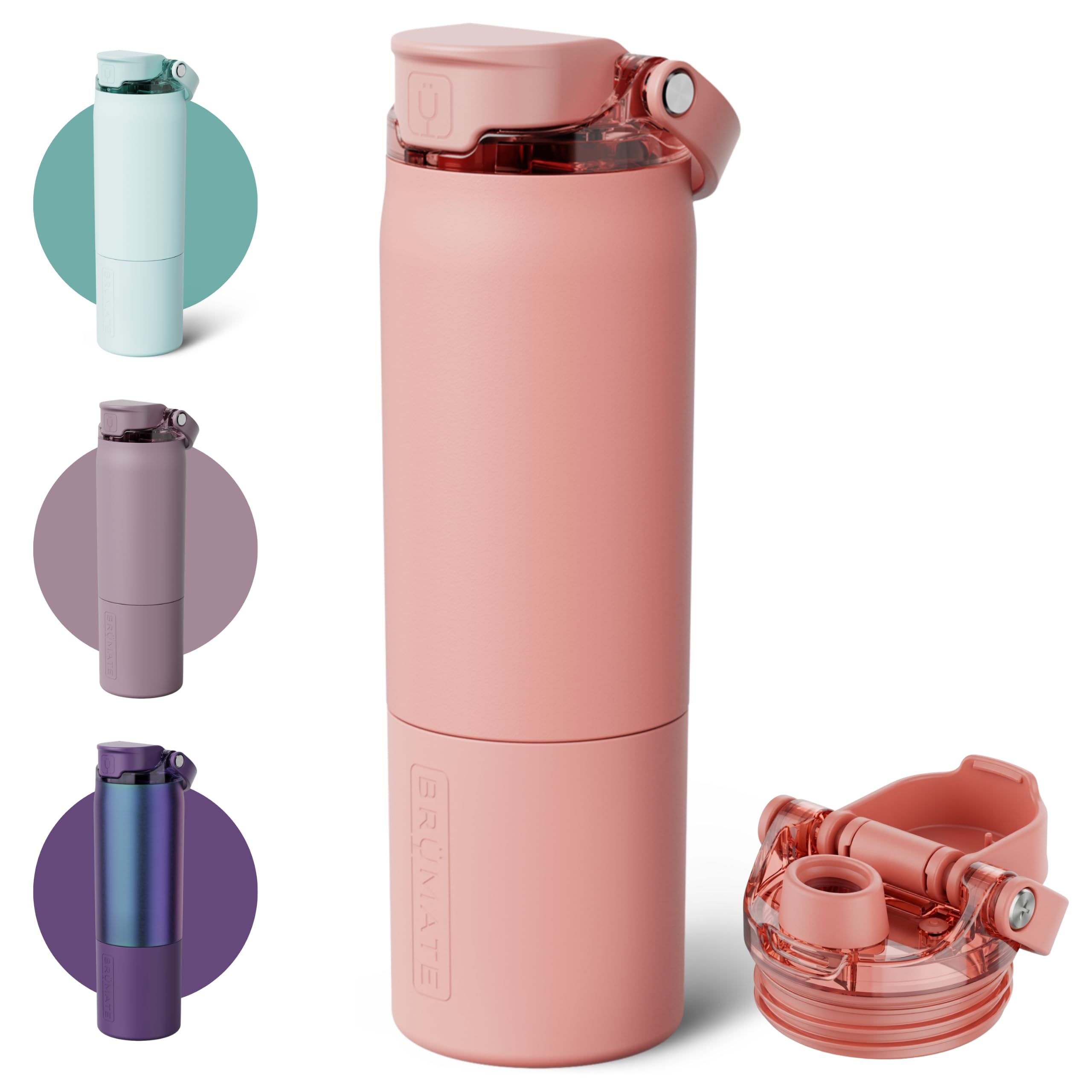 BrüMate Rise 750ml Insulated Water Bottle With Straw, 100% Leakproof