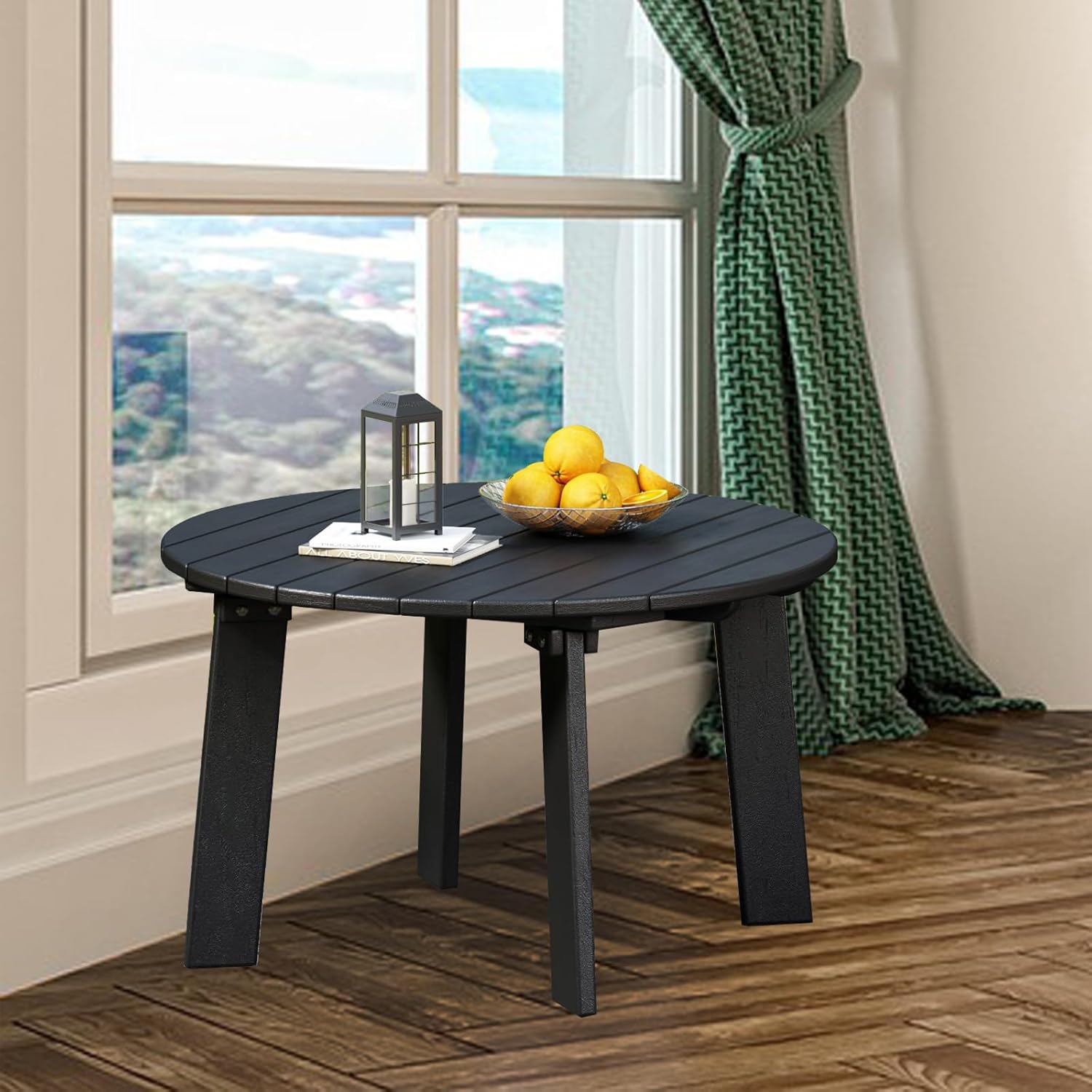 Round Polyethylene Outdoor Coffee Table