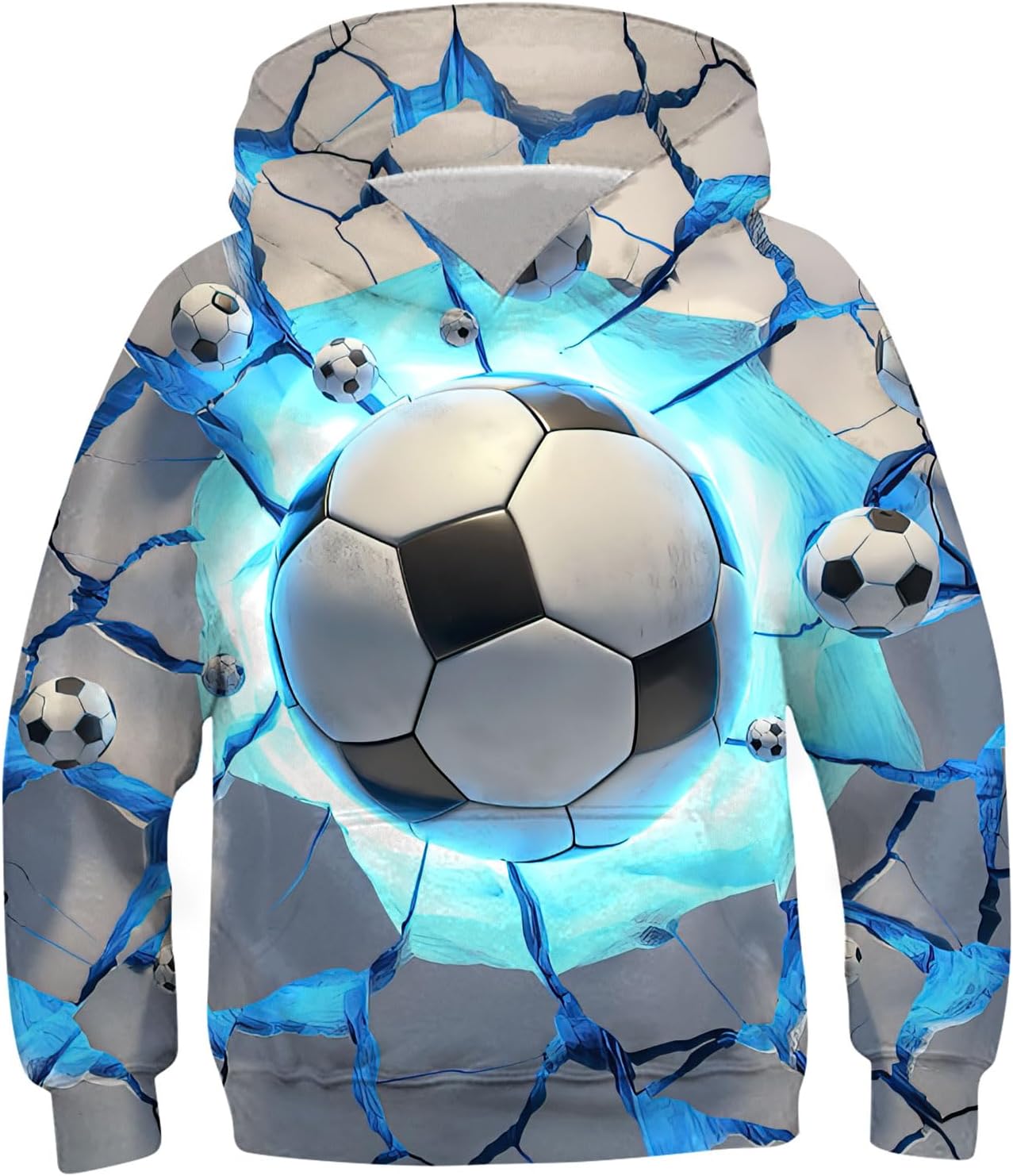 Idgreatim 6-16T Boys Girls 3D Graphic Hoodie Long Sleeve Hooded Sweatshirt Fall Winter Casual Sport Pullover