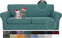 Vista 50 de JIVINER Fundas de sofá de 3 piezas para sofá de 2 cojines, funda de sofá elástica con 2 fundas de cojín de asiento extra grandes, fundas gruesas