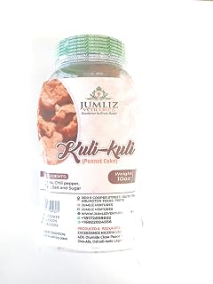 Kulikuli Nigerian Groundnut Cake, Traditional African Snack, 10oz Container