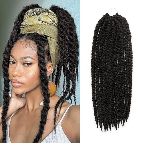 Miniatura 29 de AU-THEN-TIC Jumbo Senegalese Twist Crochet Hair, 12 pulgadas, paquete de 6, extensiones sintéticas para estilos Habana y Mambo Twist, (azul)