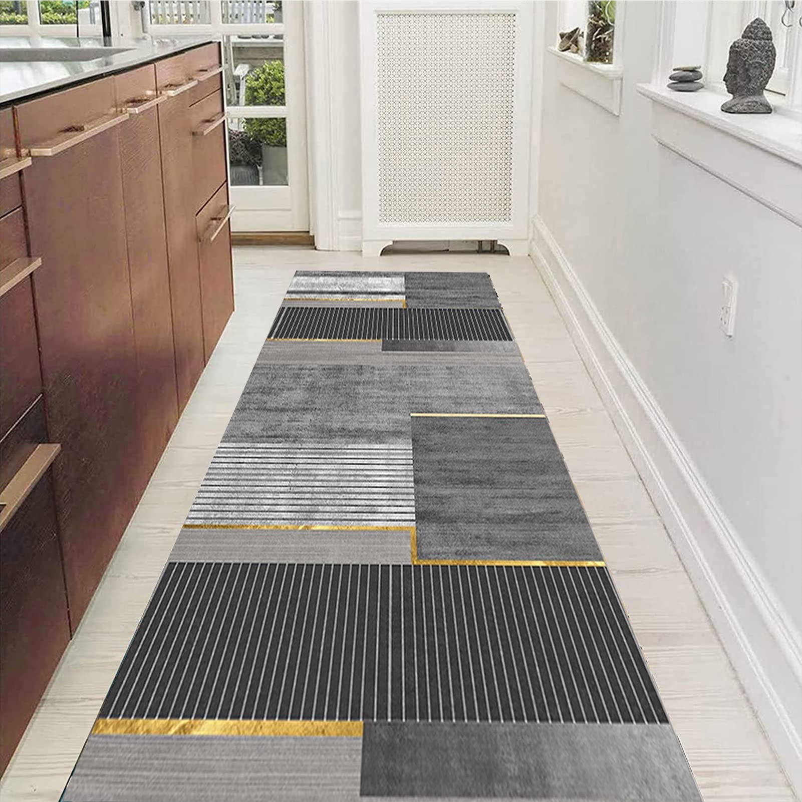 Runner per Moquette per corridoio/Scale/Cucina Domestica, Tappeto Lavabile in Lavatrice con Retro Antiscivolo Tappeti Stretti - Tappetini per Pavimenti Morbidi e durevoli (Size : 60x400cm)