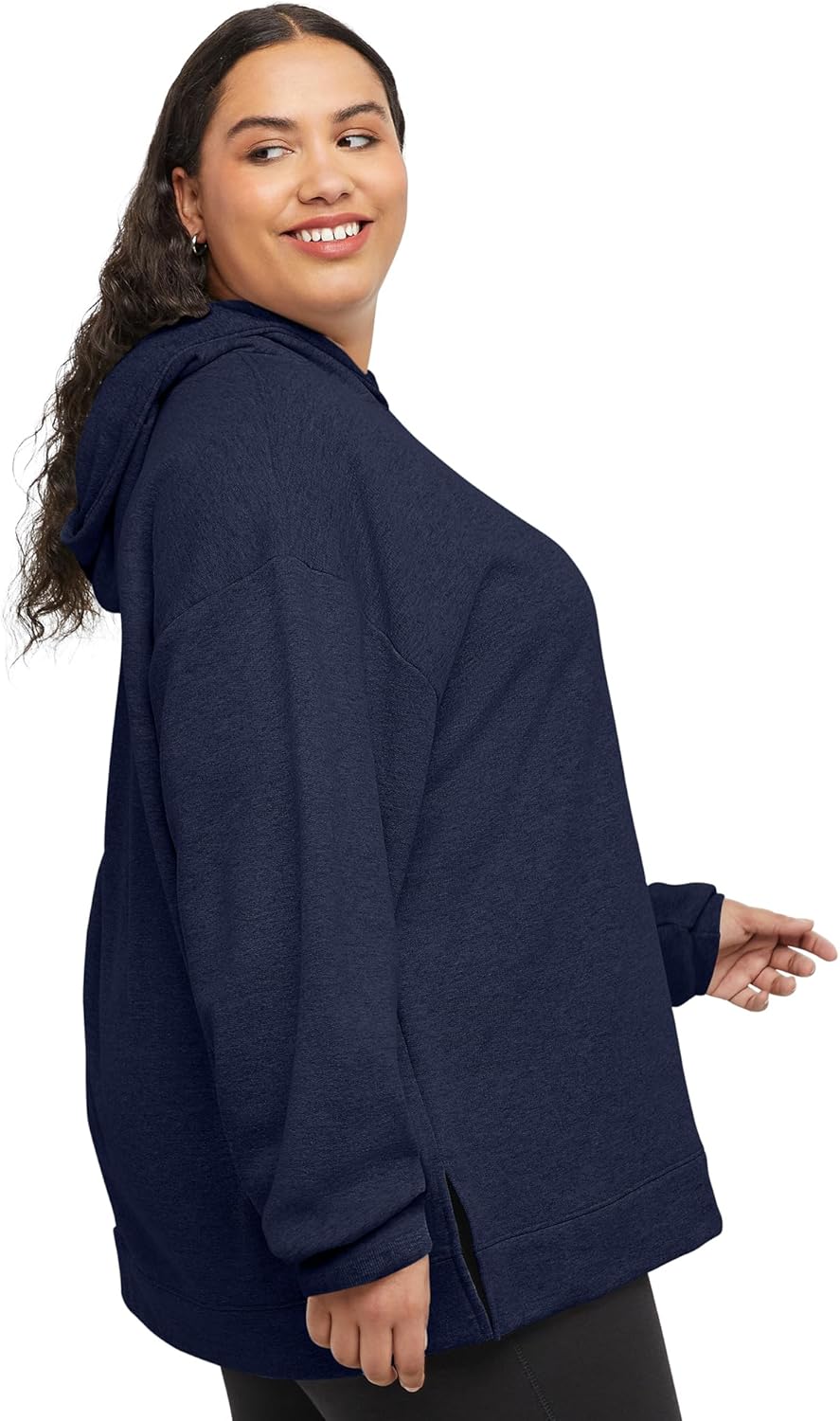Hanes womens Ecosmart Plus Size Fleece Hoodie, Midweight Sweatshirt for Women, Kanga Pocket - Image 4