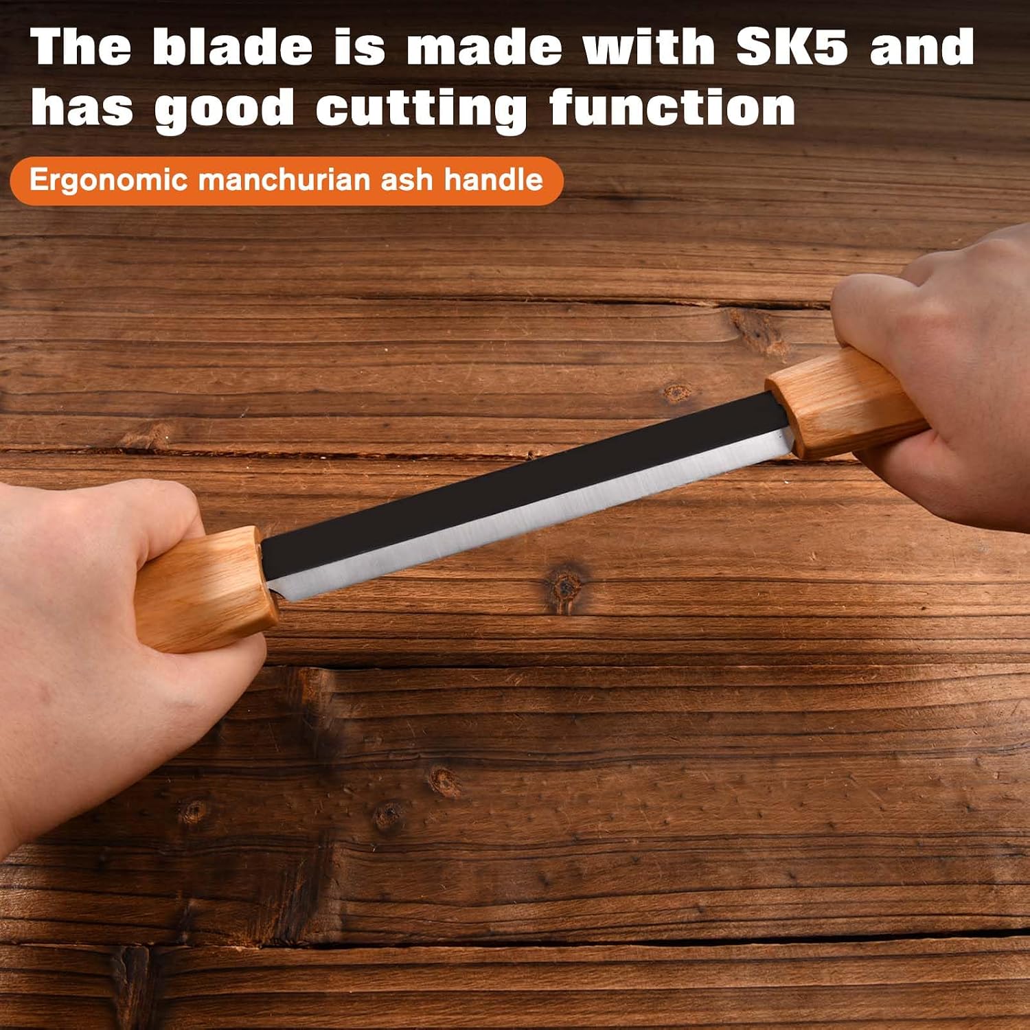 Draw Knife Woodworking Tool 5.6 inch Debarking Knife, Wood Carving