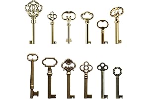 12-Piece Chinese Antique Furniture Skeleton Key Set: Unlock History