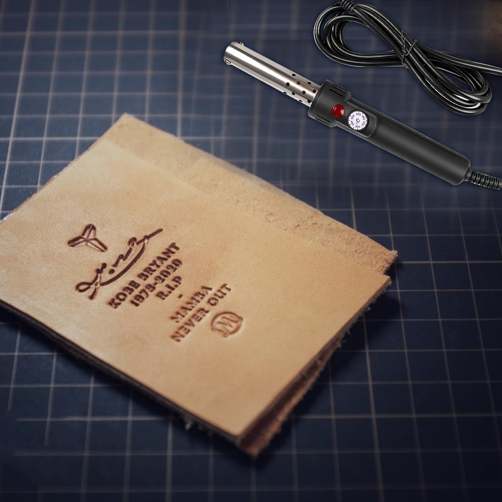Elektrisches Brandeisen, personalisierter Messing-Metallstempel mit 200-500 °C Temperaturregelung für Holz- und Lederverbrennung, Branding-Werkzeug für DIY-Projekt