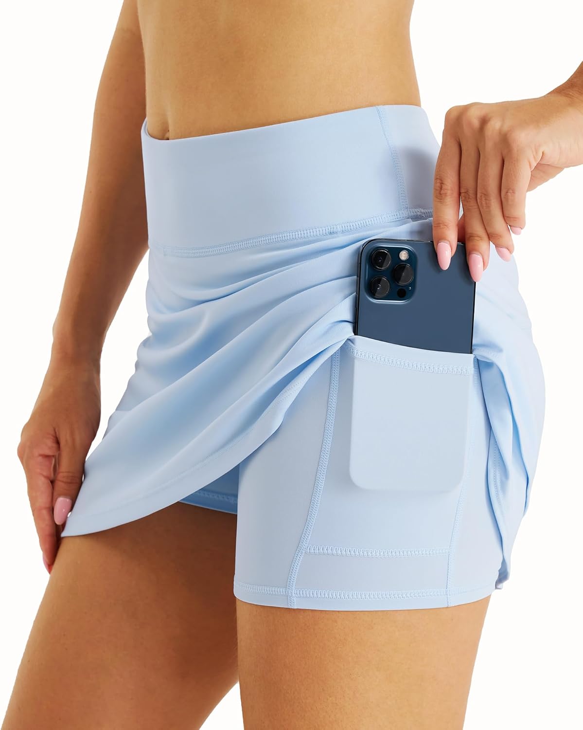 Stelle Women Tennis Skirt Athletic Skort High Waisted Golf Inner Shorts with Pockets Running Sports Pickleball - Image 2