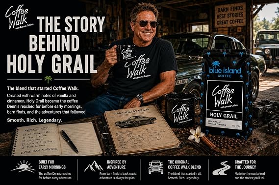 Coffee Walk Holy Grail Blend | Vanilla Cinnamon Flavored Medium Roast Ground Coffee | 100% Arabica | Created with Dennis Collins | Roasted by Blue Island Coffee | 11oz