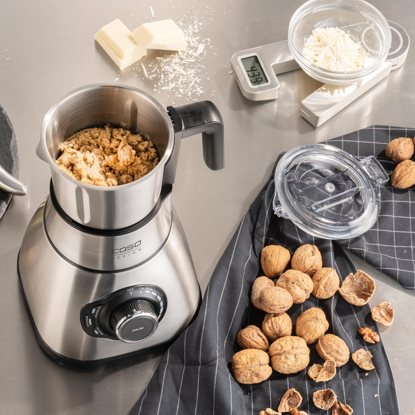 CASO B 1800 PowerBlender-Set - Standmixer, 28.000 U/min, Glasbehälter 1,75 L, inkl. Trinkflasche und Zerkleiner, Mixer Testsieger mit sehr gut, Edelstahl