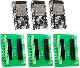 DUBEUYEW ESP32S ESP32 Development Board 2.4GHz Dual-Mode WiFi+ Bluetooth Dual Cores Microcontroller Processor, with Three Breakout Board (38pin Combination sets-3PCS)