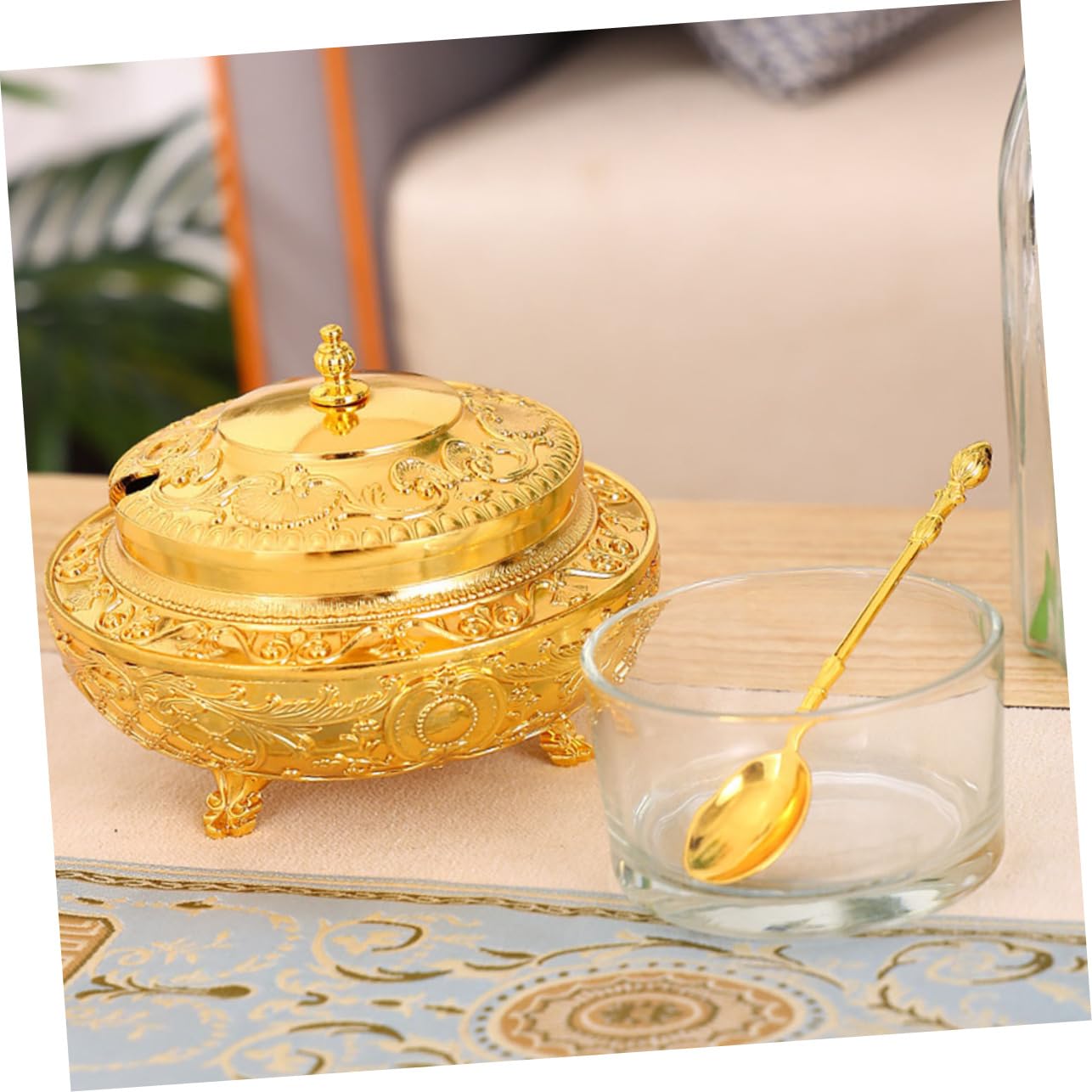 PRETYZOOM 1Set Style Spice Container Capacity Seasoning Storage Pot with Spoon for Salt Sugar and Spices for Kitchen Decor and Holiday Gatherings