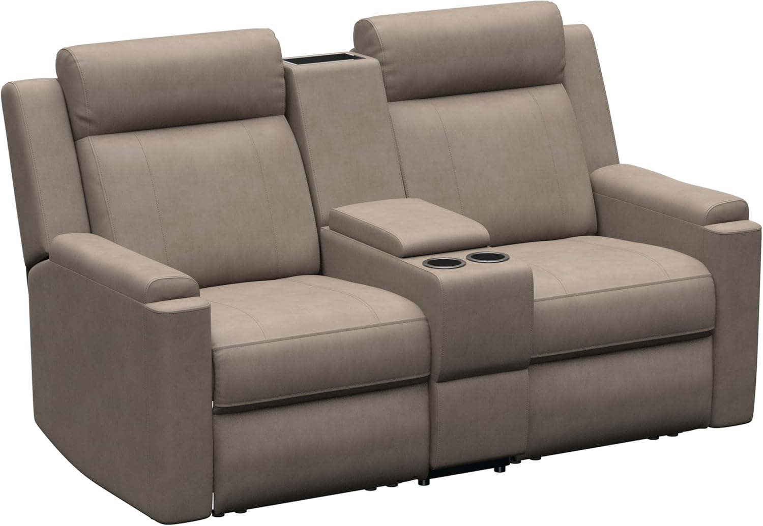 Thomas Payne Signature Heritage Series Driftwood RV Theater Seating Recliner Set with 10" Center Console, Manual Recline, High-Density Foam Cushioning - 2024117109