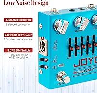 Vista 4 de JOYO Pedales de Guitarra Bajo Simulador de Amplificador Overdrive Pedal de Efecto con Ecualizador Gráfico de 6 Bandas e Interruptor de Reducción