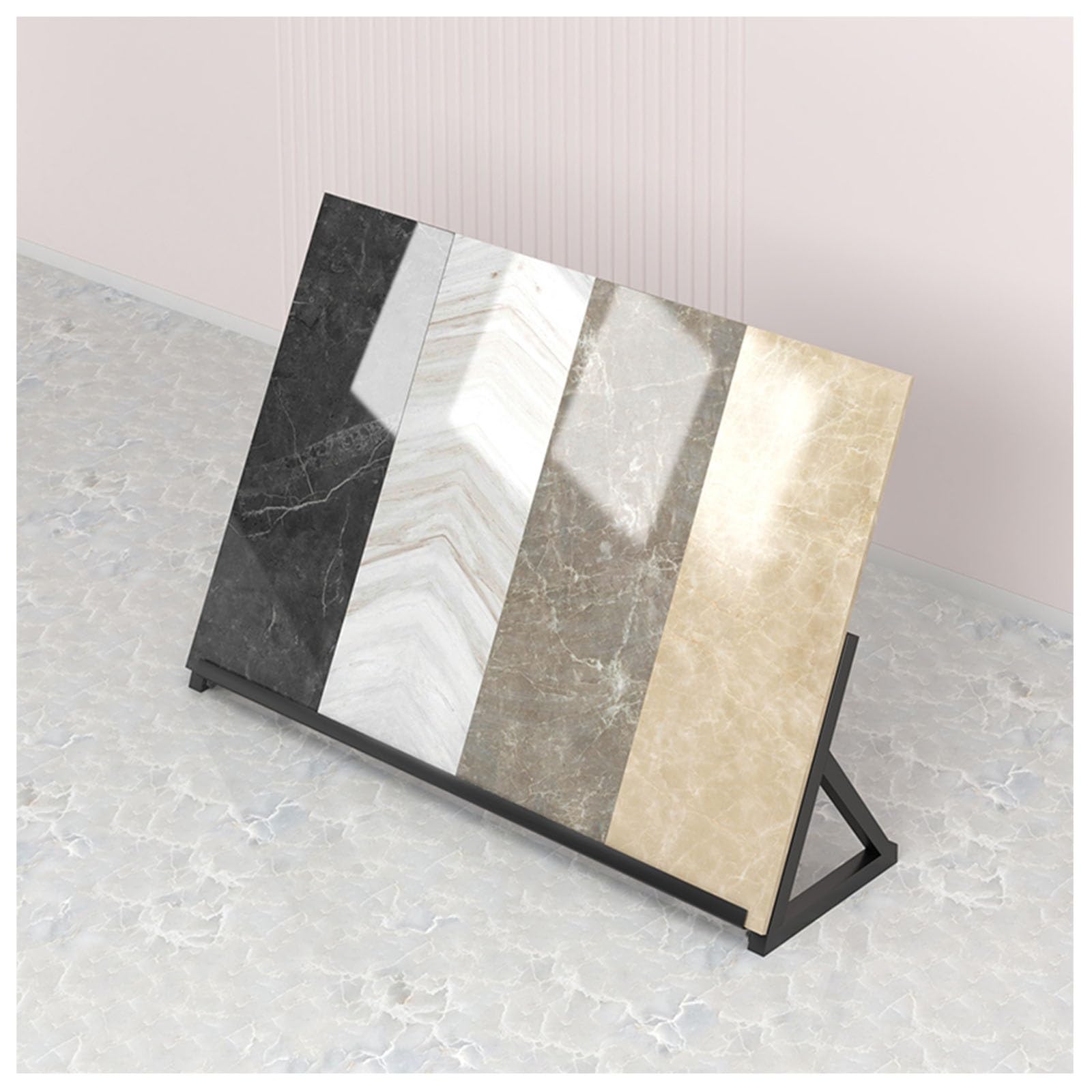Ceramic Tile Sample Display Shelf Steel Tile Display Shelf for Showrooms and Outlets (Multi-Colour)