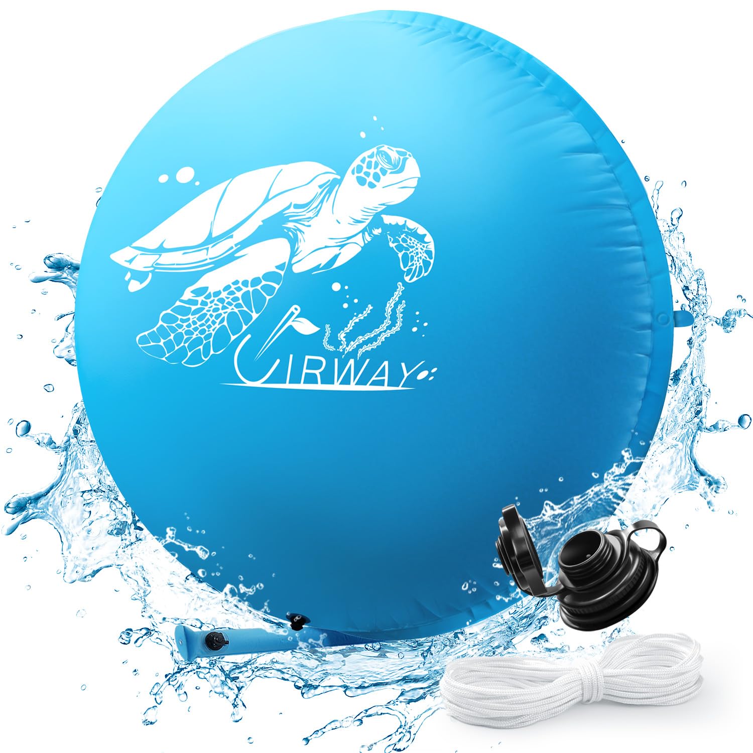 UIRWAY Pool Pillows for Above Ground Pools Winterizing, 13ft Dia. Air Pillow for Winter Pool Cover Closing Kit, Durable 0.6mm Thick PVC, Cold Resistant Ice Equalizer, Inflate 2 Valves, Large Size