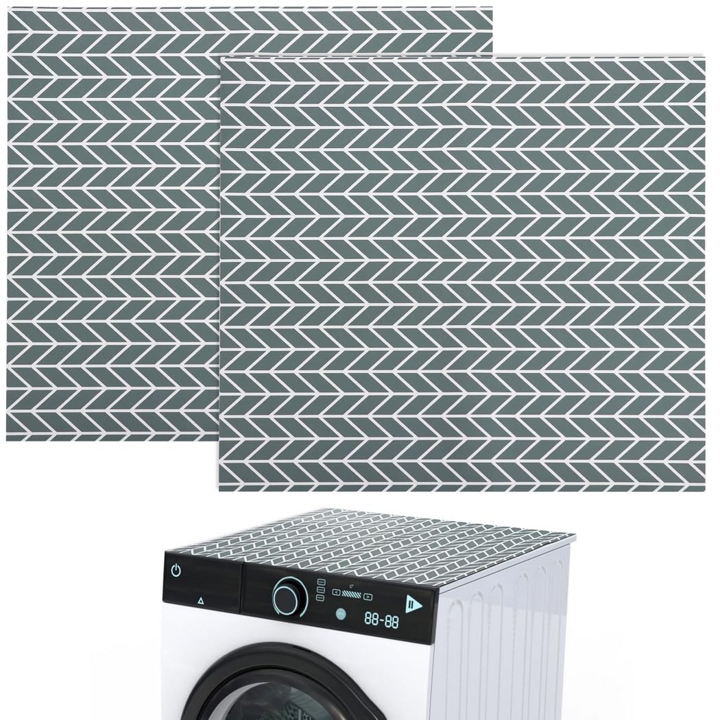 Lot de 2 housses pour lave-linge et sèche-linge en diatomite - 65,6 x 60,9 cm - Antidérapants et absorbants - Anti-poussière - Anti-rayures - Pour machine à laver