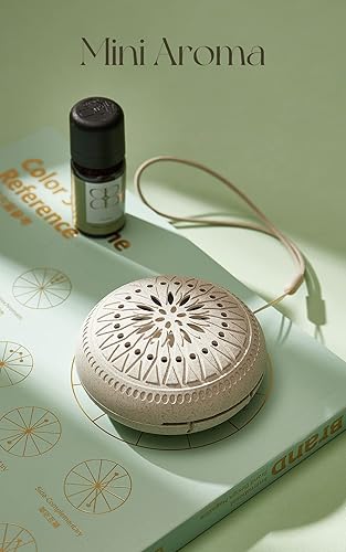 Miniatura 3 de Mini difusor de escritorio difusor para oficina Mini difusor de aceite esencial sin agua con 5 almohadillas de recambio círculo almohadilla de