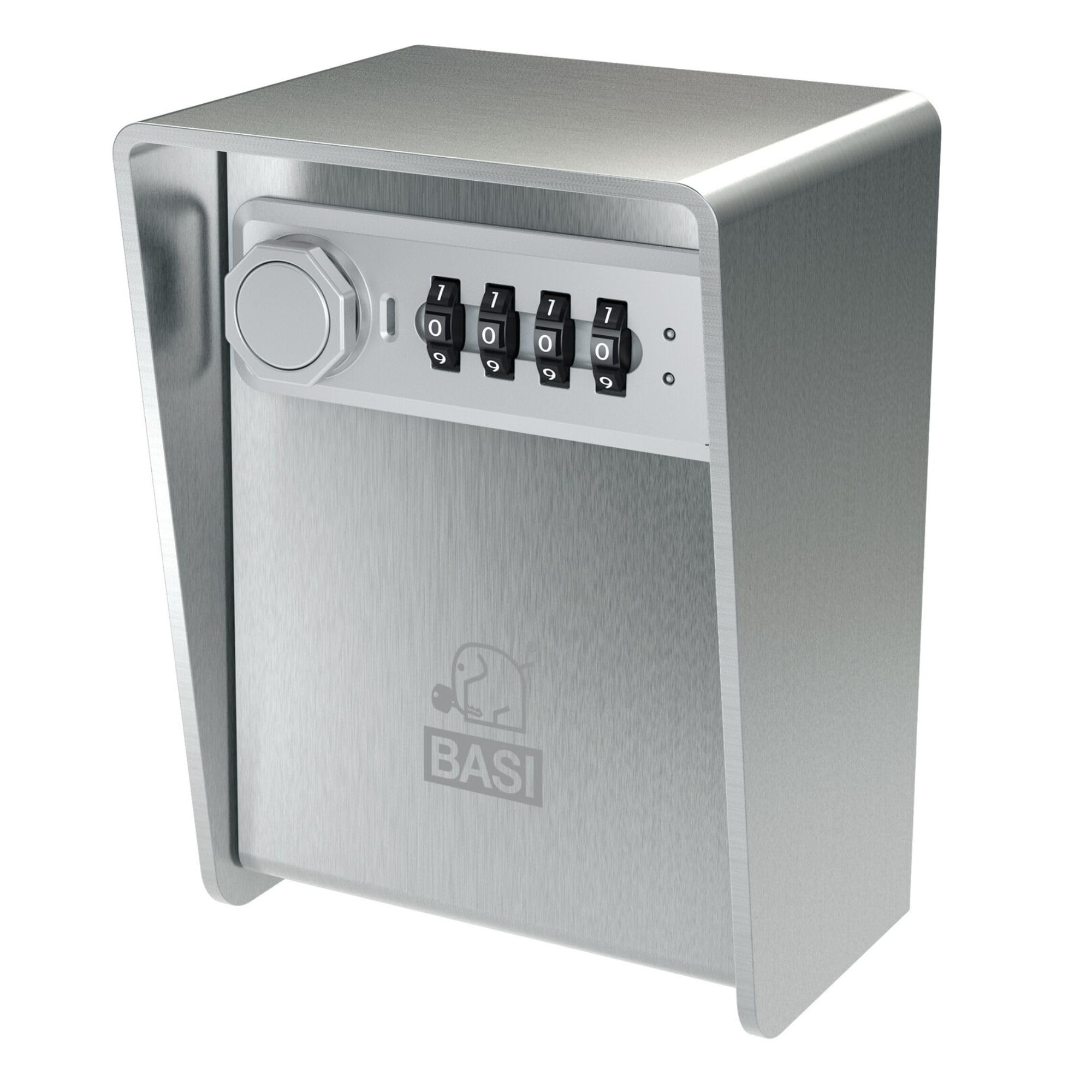 BASI Key Safe with Combination Lock, 3 mm Thick Stainless Steel, 4-Digit Combination Code Individually Adjustable, Key Depot for Indoor and Outdoor Use, Weatherproof Key Safe - Image 4