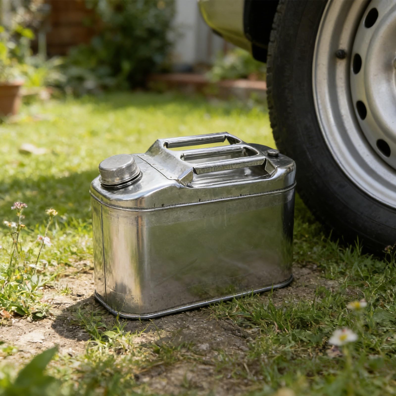 NUOBESTY Contenedor de Acero Inoxidable 10l con Diseño a Prueba de Fugas y Resistencia a Altas Temperaturas para Agua y Plantas en Aventuras al Aire Libre
