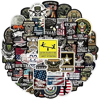 Military Stickers 50PCS, US Army Stickers, Infantry Navy Air Force Veteran Stickers, Phones Tablets Guitar Skateboard Bike Car Stickers for Kids Teens Adult Girls (Military-1)