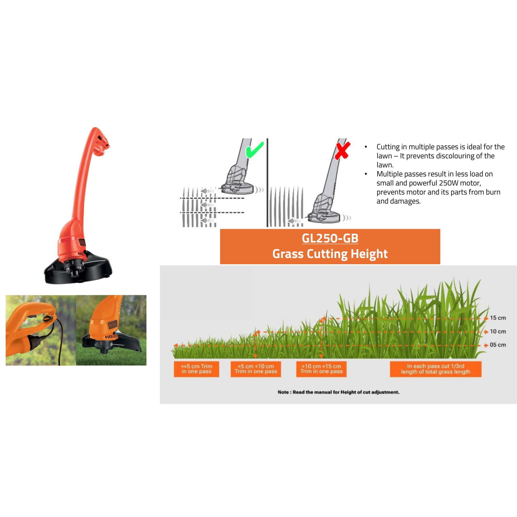BLACK+DECKER Grass Trimmer - Powerful & Lightweight -2 BLACK+DECKER Grass Trimmer - Powerful & Lightweight -2