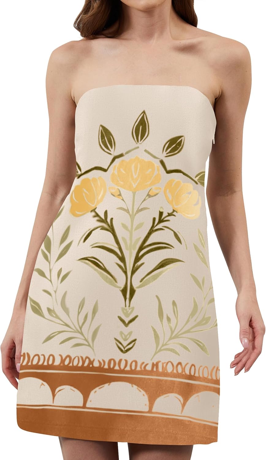 Floral Tube Bandeau Mini Dress Women Summer Sleeveless Strapless Short Dresses Casual Off Shoulder Beach Dress - Image 4