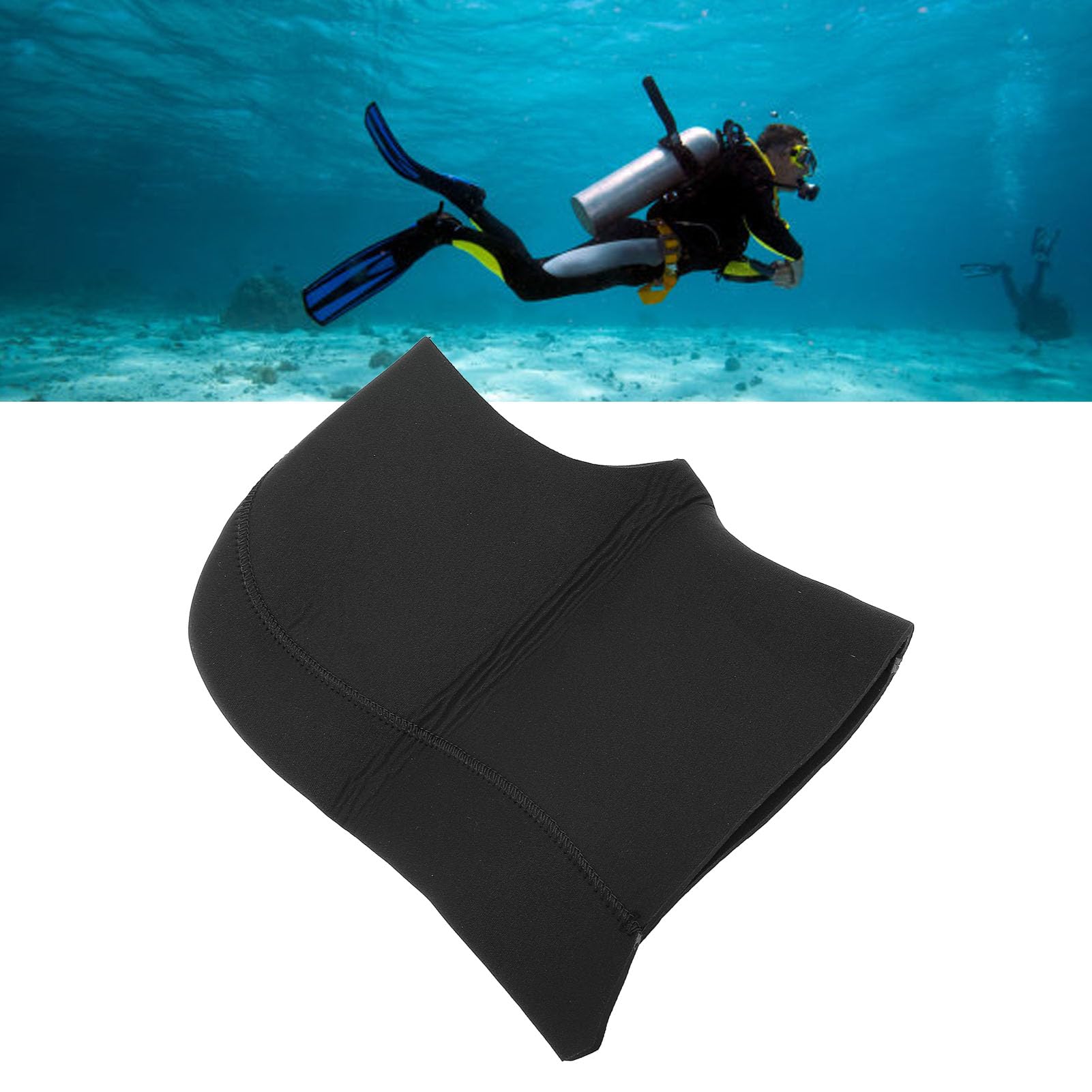 Oumefar Wetsuit Hood, Wear 5mm Surfing Hat Black for Kayaking (S/M)