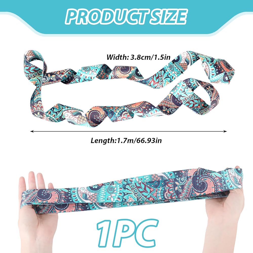 Puerhuaci Yoga Mat Support Strap - Adjustable 150 Cm X 3.8 Cm Durable Shoulder Yoga Strap (2 Pieces) For Training Outdoor & Sports Mats