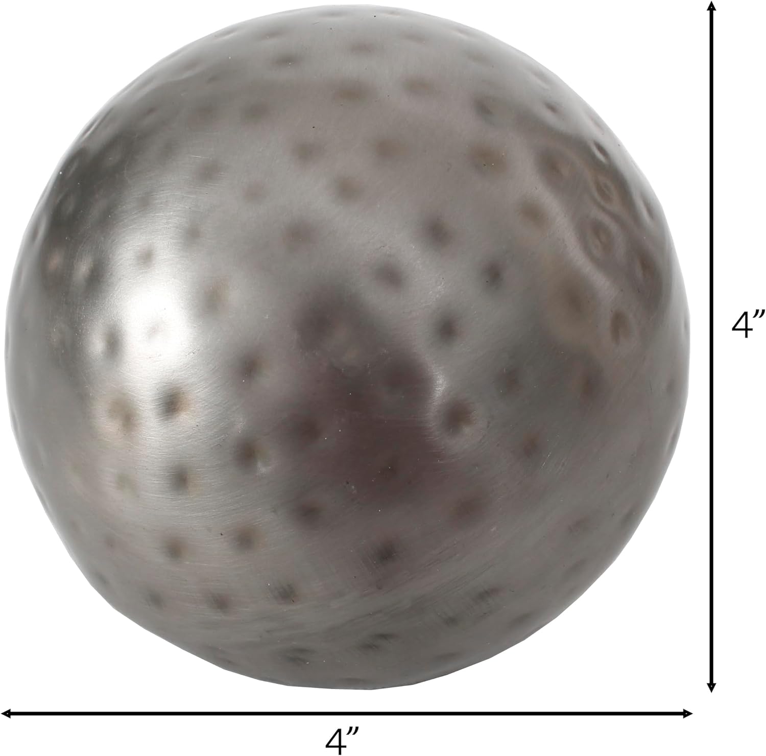 Decorative Balls, Orbs, Spheres Set of 4 Pieces 4 inch Bowl/Vase Filler Antique Silver