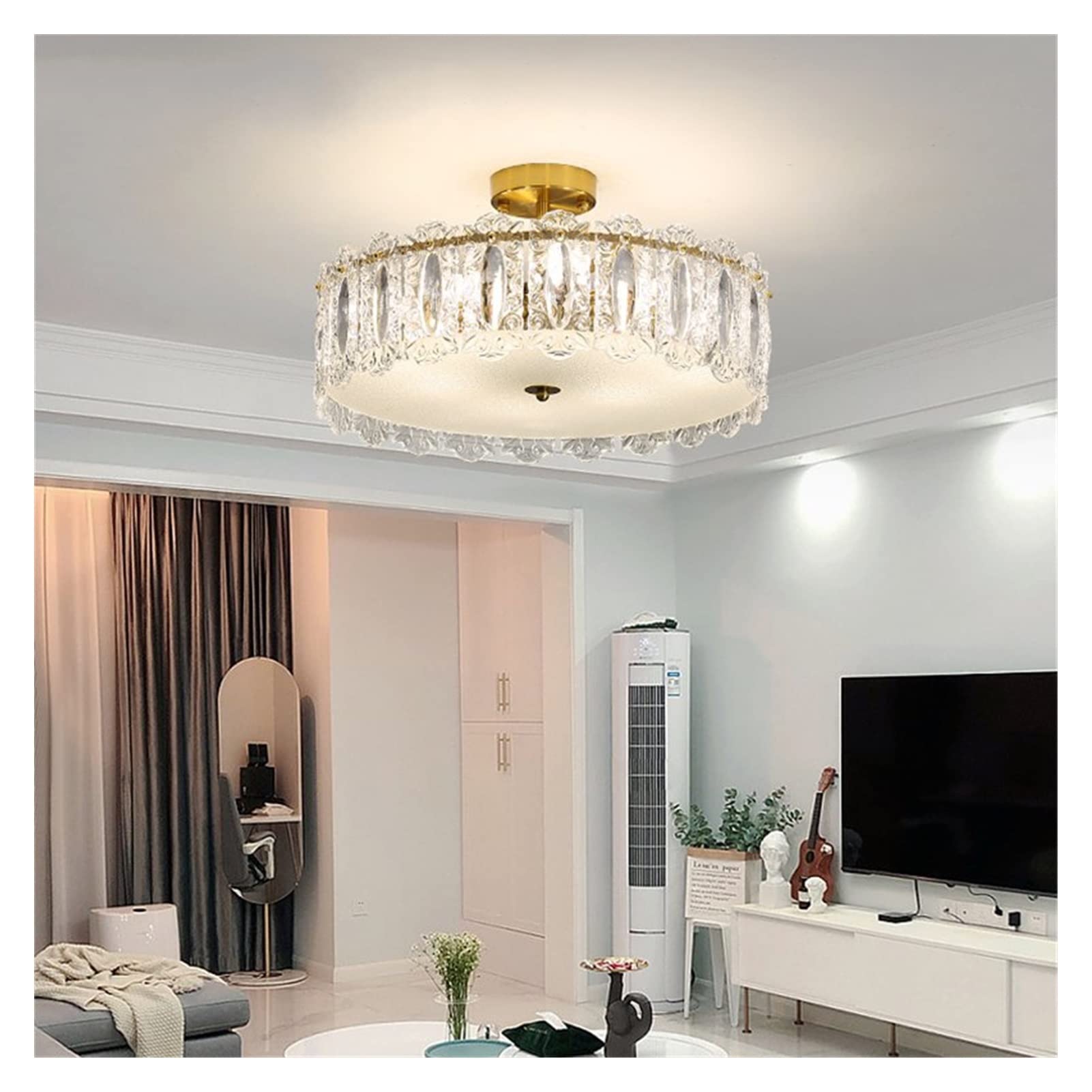 CHAVELA LED Chandeliers Crystal Ceiling Lights Mordern Bedroom Lighting Led Ceiling Lamp Compatible with Living Room Dining Room