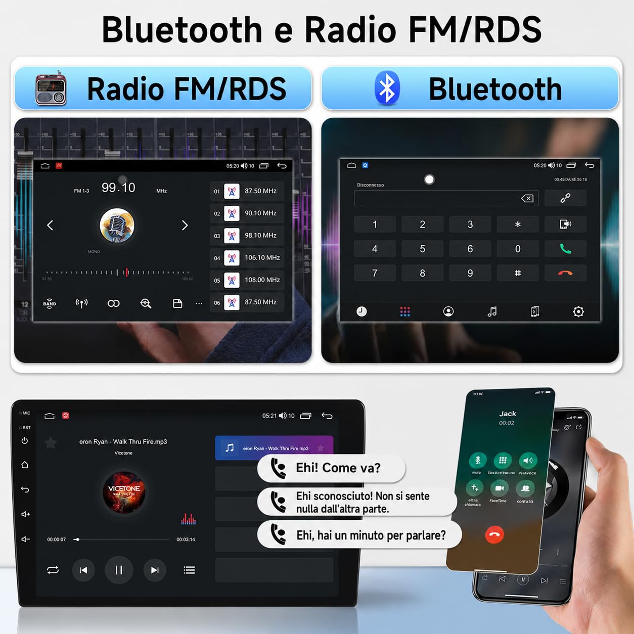 Autoradio Android 15 4+64GB per Opel Corsa D Astra Zafira Vivaro 2004–2011, 8" Touchscreen HD, 8 core, Split Screen, Wireless Carplay Android Auto, Bluetooth, GPS, DSP, WiFi, Stereo (Nero)
