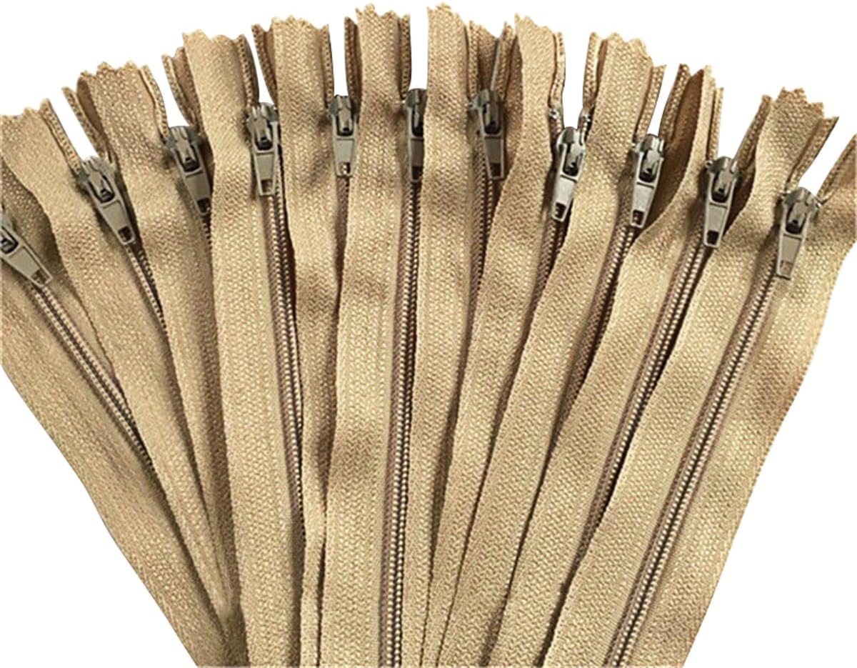 jweemax 100PCS Nylon Coil Zippers Bulk, Closed End Zippers for Tailor, Handmade Sewing Crafts, Bags, Purses, Black, 20cm Long