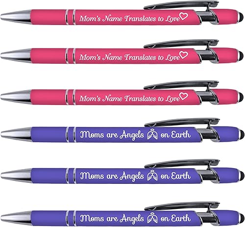 Greeting Pen Mom Comfort Feel - Lápiz capacitivo de metal, paquete de 6 (6080)