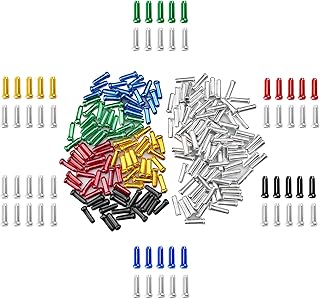 YunBey Embouts de Cable Velo Aluminium Gaine de Câble Frein VTT Serre Cable Velo Pour Protection Câbles de Freins et Derai...