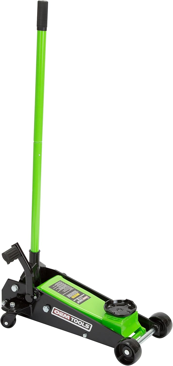 🔥 Flash Sale OEMTOOLS 24836 Hydraulic Floor Jack, 3-1/2 Ton Capacity, Car Jack Hydraulic Lift, Foot Pedal for Quick Vehicle Lift, Rapid Pump Jack, Rear Swivel Casters