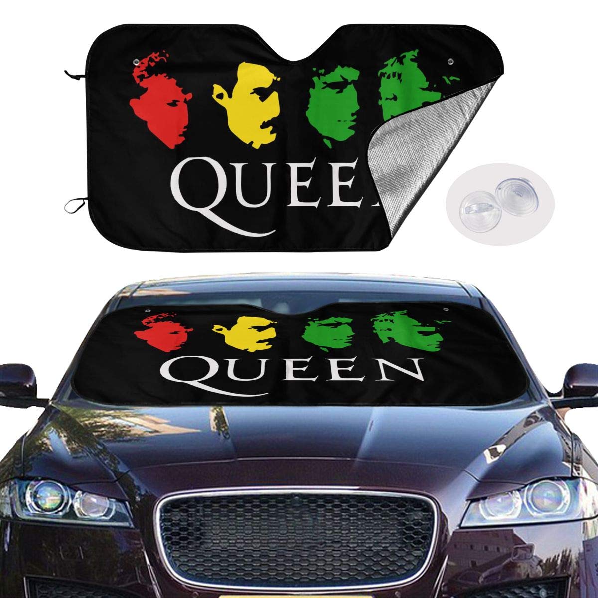 : QUEEN クイーン バンド メンバー ロゴ サンシェード