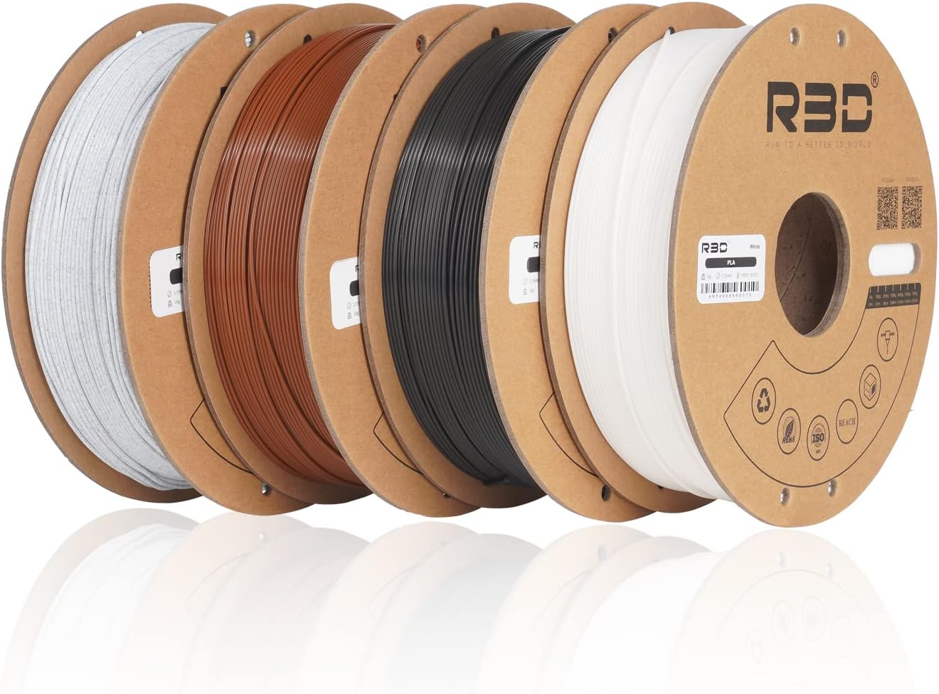 R3D Silk MagicPLA Tri-Color 3D Printer Filament 4 Pack Common-1