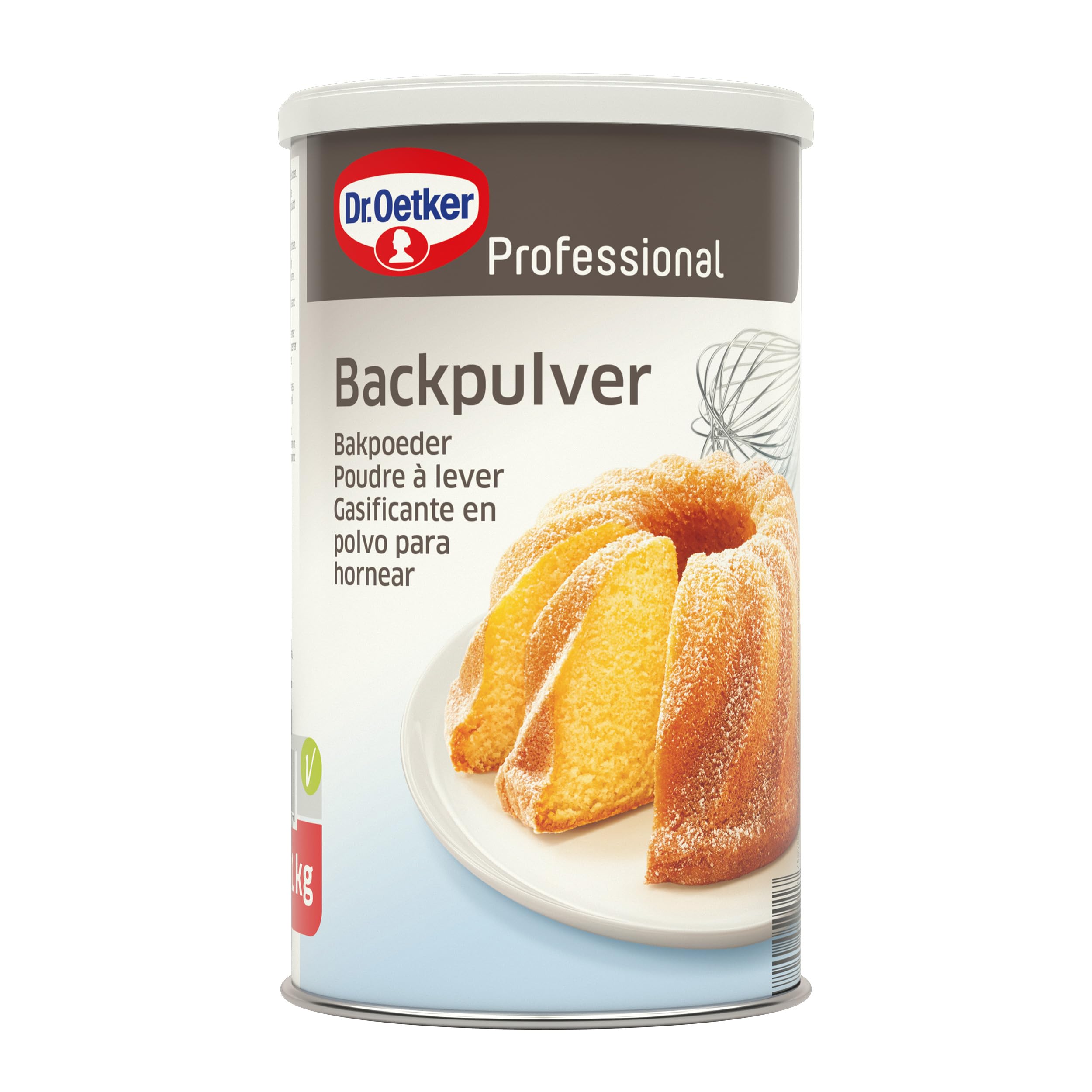 DR. OETKER - Gasificante para Hornear 1 kg, Polvo para Hornear, Aporta Ligereza, para Repostería y Pastelería, Resultados Esponjosos y Deliciosos, Alto Rendimiento y Fácil de Usar