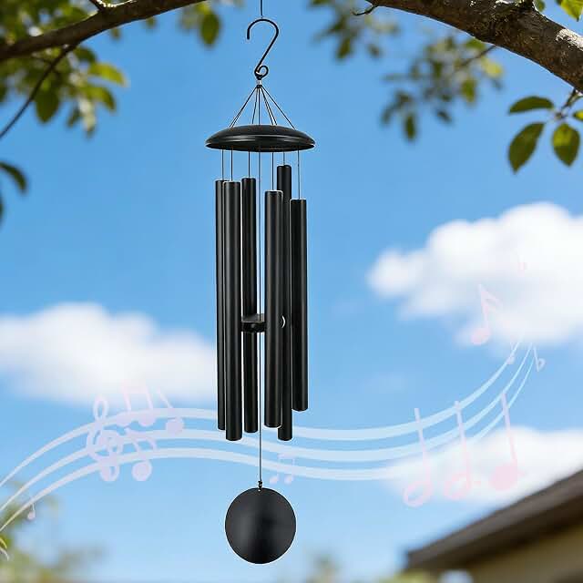 45 inch memorial wind chimes with six aluminum tubes