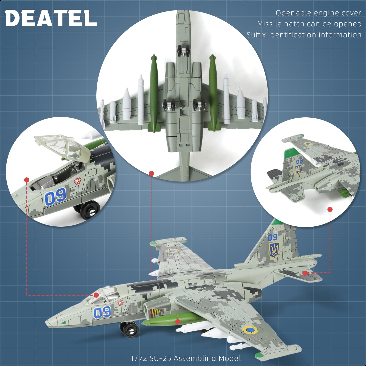 Amazon.com: SEBUNAS 1:72 Scale SU-25 Frogfoot Highly Detailed