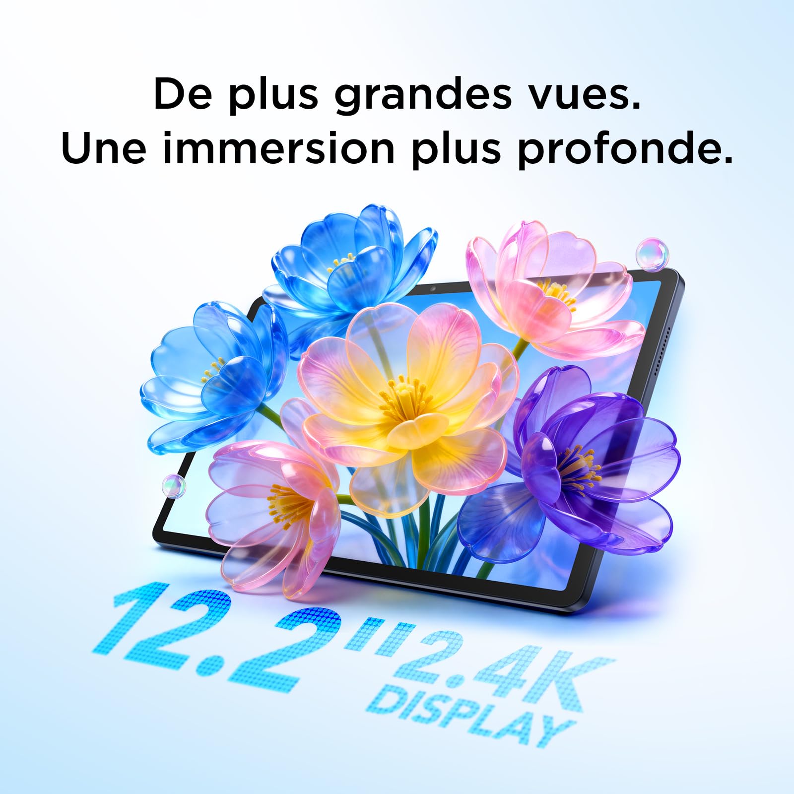 TCL Tab A1 Plus + Flipcase + Pen, 6GB+128GB, Écran immersif 12,2" 2,4K 120Hz, Processeur 4 nm avancé, Design monocoque métallique Fin, Google Gemini, AI Toolbox, Interface intuitive