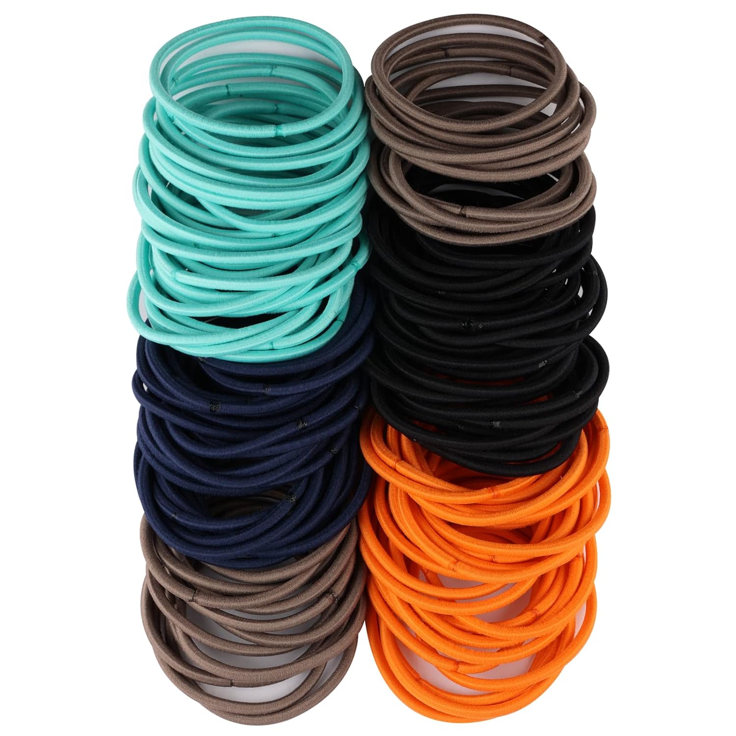 Striped Elastic Hair Ties,120 Pieces Hair Elastics for