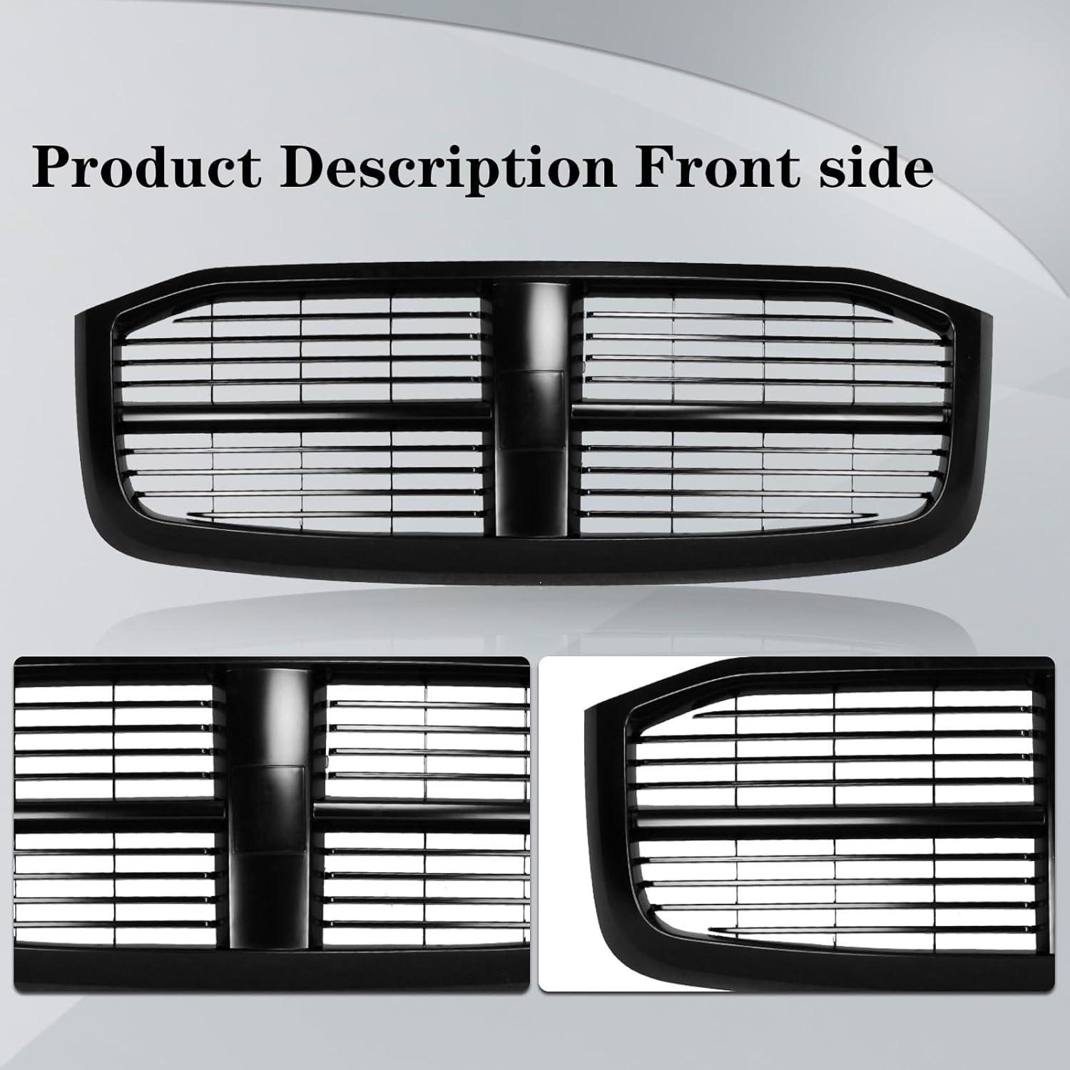 CarPartsDepot Front Black Grille Assembly Grill Black Insert Compatible With 2006-2008 Dodge Ram 1500 2006-2009 Dodge Ram 2500 3500 CH1200280 5JY121SPAE