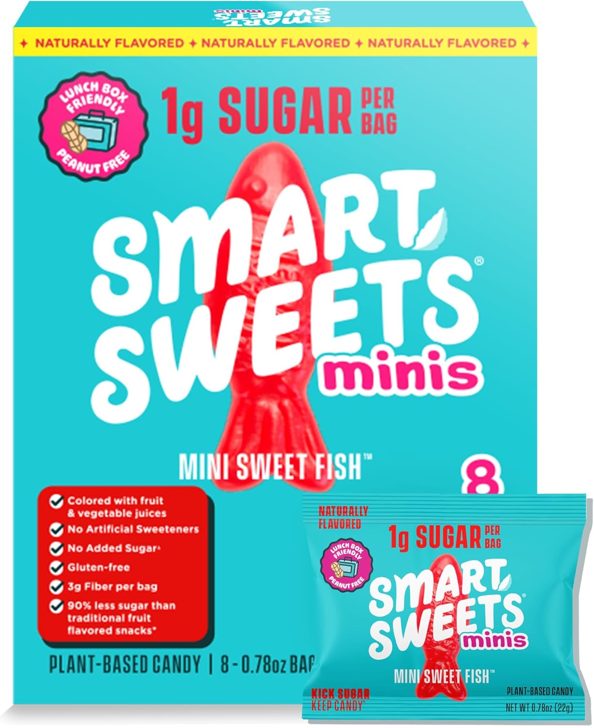 Smart Sweets Mini Sweet Fish Multipa, 6.24 Ounce