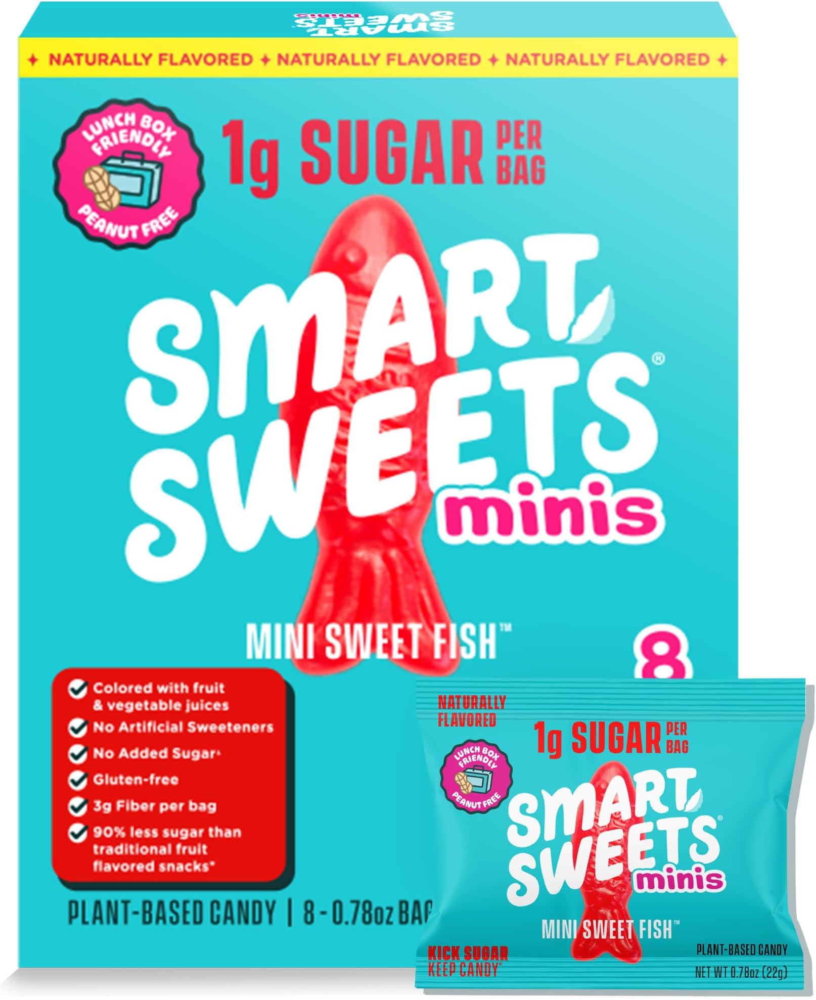 Smart Sweets Mini Sweet Fish Multipack, 6.24 Ounce
