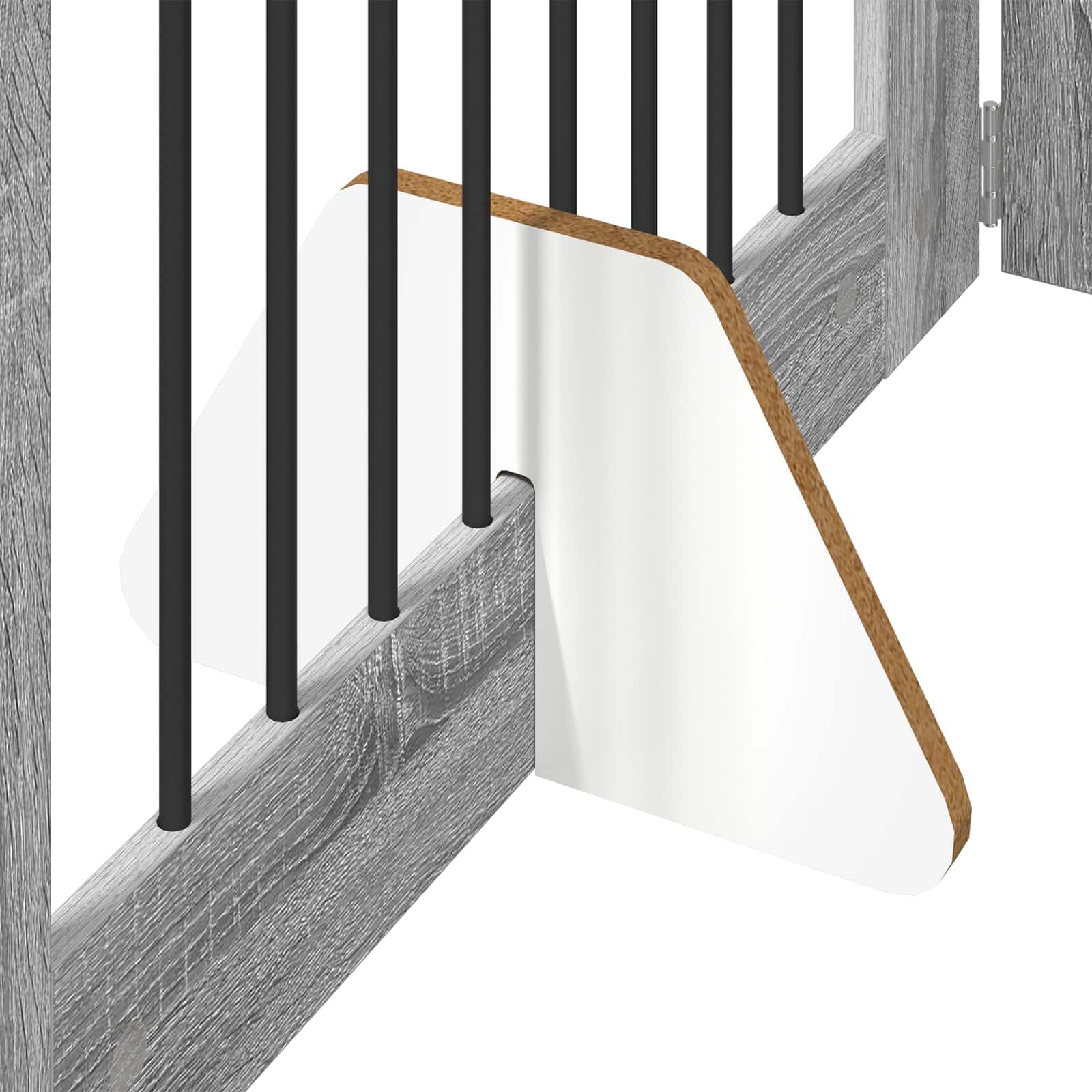 Perrera plegable para perros con 6 soportes, color gris, metal Sonoma, 482 cm, plegable para interior, flexible, protección y seguridad para cachorros y perros